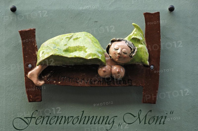 Ceramic figure on a holiday home