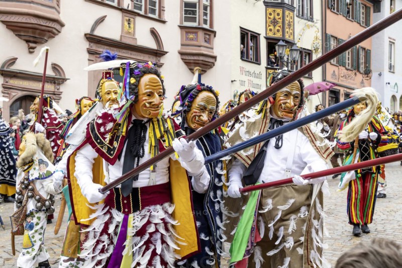 Historic fool jump in Rottweil
