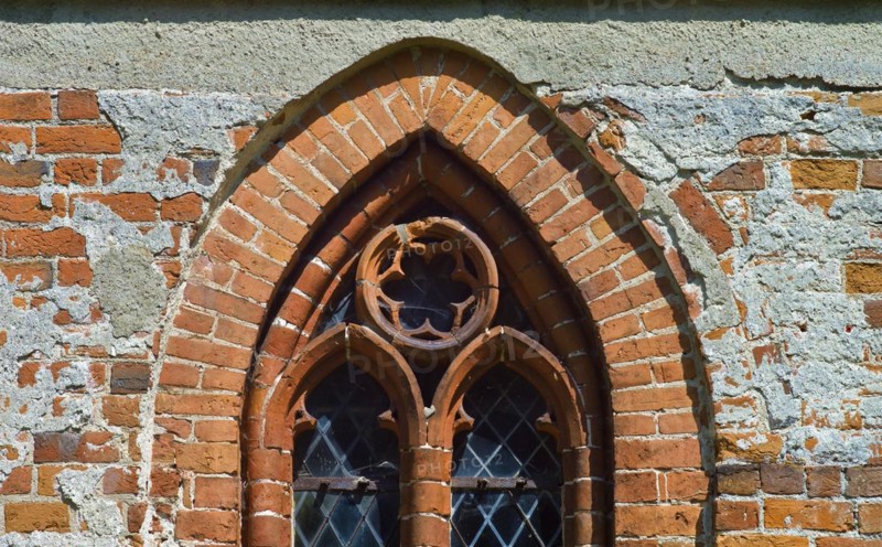 Mecklenburg-Western Pomerania Mecklenburg Lake District Sietow Village Church Window