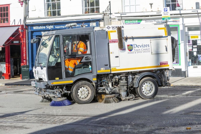 SCARAB Fayat Group street sweeper machine vehicle operated by town council