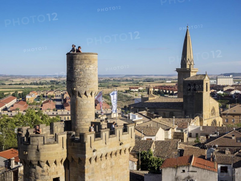 Tourists standing on tower
