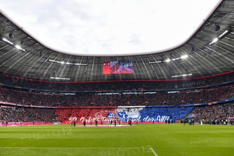 Choreography for the fan friendship between FC Bayern Munich and VfL Bochum 1848 BOC
