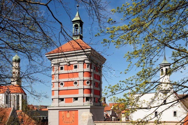 View of the historic old town of Augsburg