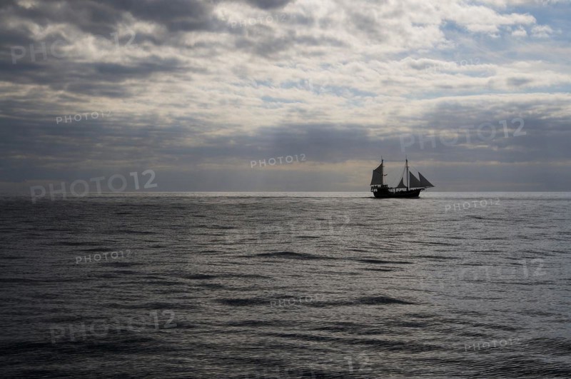 Excursion boat on the Atlantic Ocean off Tenerife