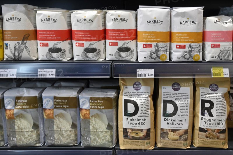 Sales shelf sugar and flour