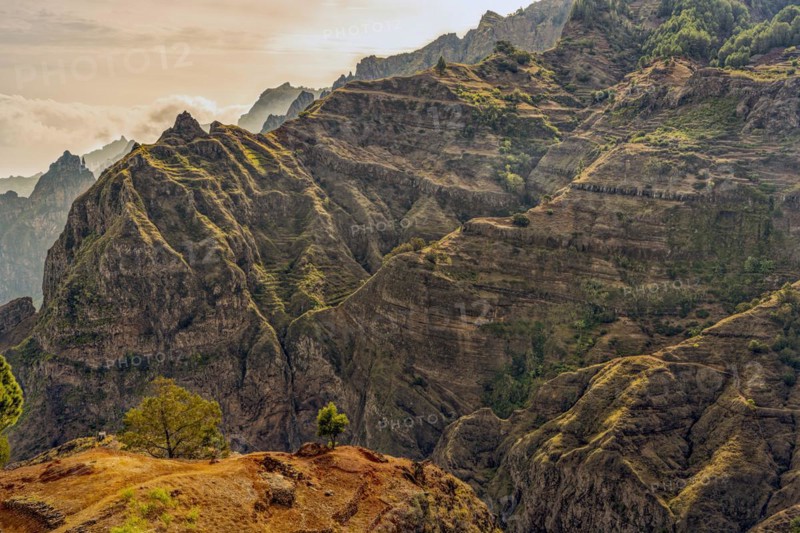Mountain Landscape Santo Antao Island Cape Verde