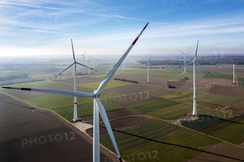 Wind farm on the Swabian Alb near Dornstadt