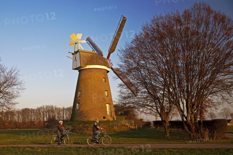 Breber Museum Windmill with cyclists