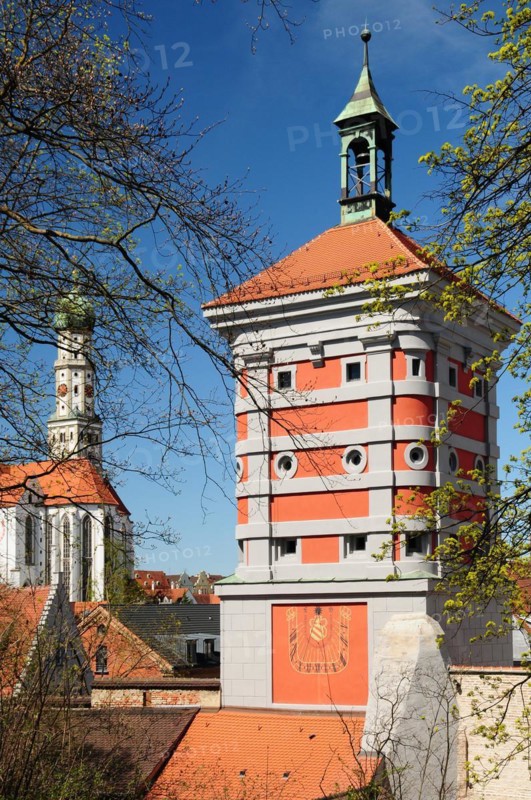 Red Gate and the Basilica of Saint Ulrich in Augsburg