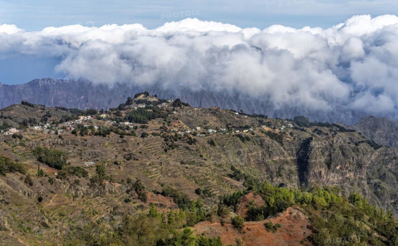 Mountain Landscape Santo Antao Island Cape Verde