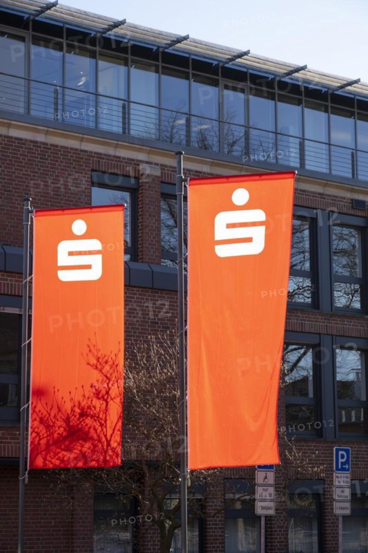 Flags with logo Sparkasse