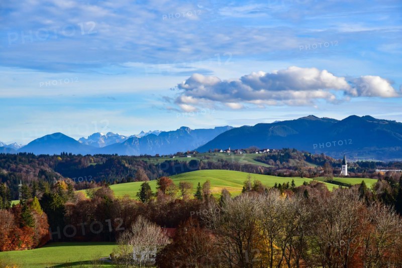 View of the Ammergau Alps