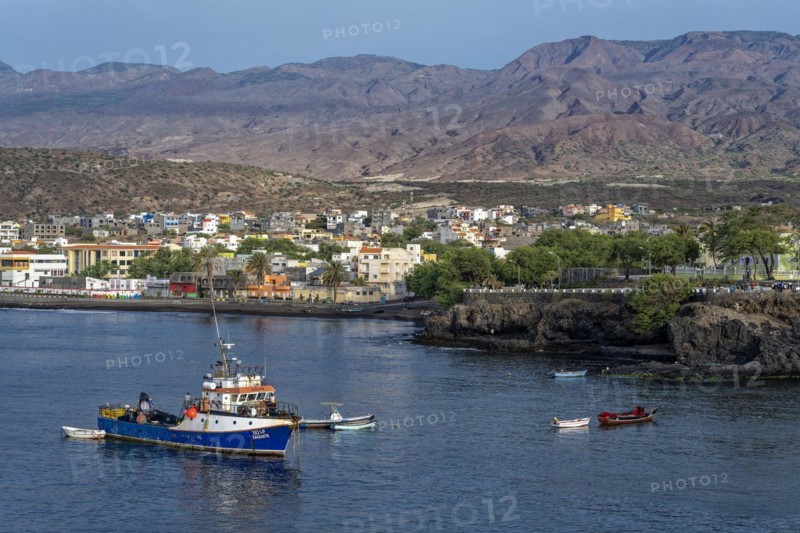 Harbour Scene Sao Vicente Island Santo Antao Cape Verde