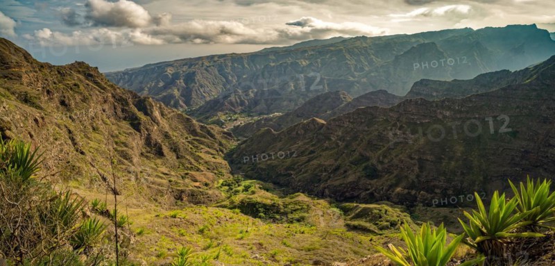 Mountain Landscape Santo Antao Island Cape Verde