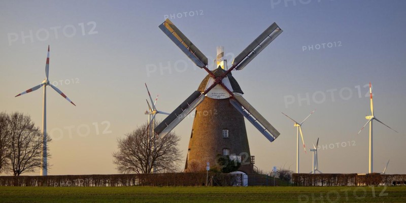 Breberen Museum Windmill with wind turbines
