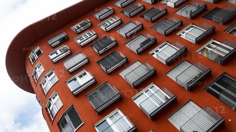 Facade of a modern building in Augsburg