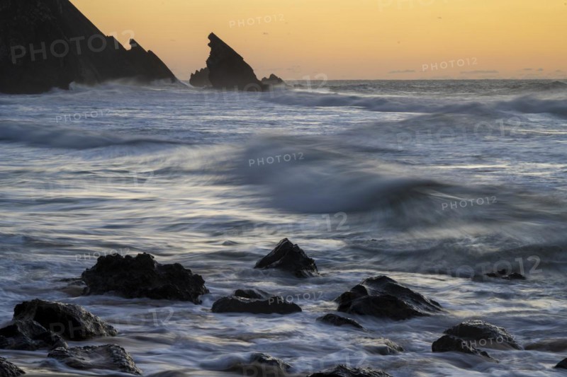 Sunset on the sandy beach