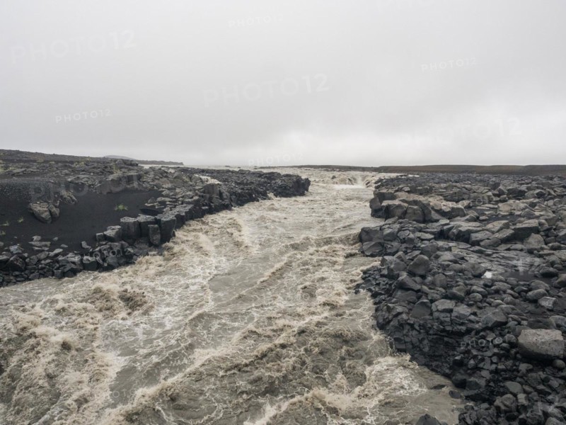 Rushing glacial river