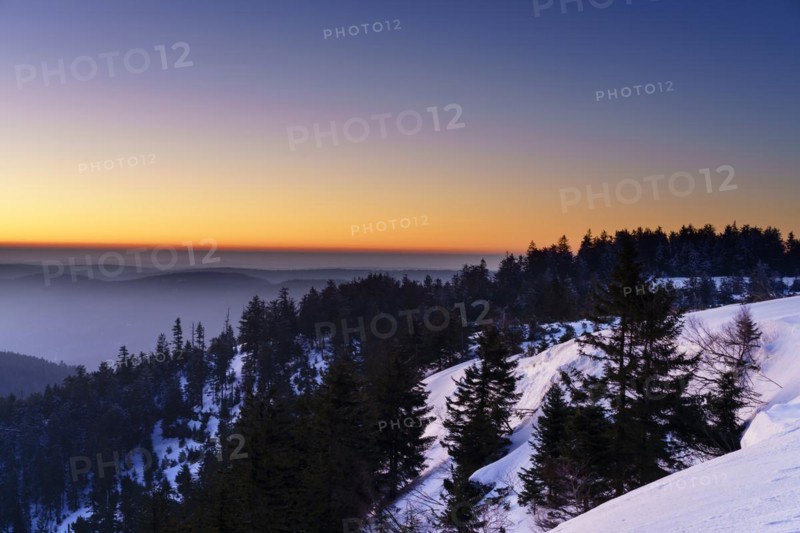 Morning atmosphere on the Hornisgrinde in winter