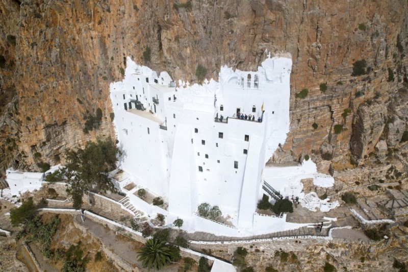 Panagia Chozoviotissa is an Orthodox rock monastery on the Greek Cycladic island of Amorgos