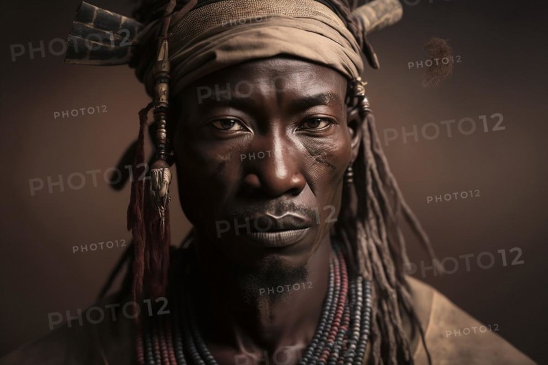 Portrait of Dogon tribe man