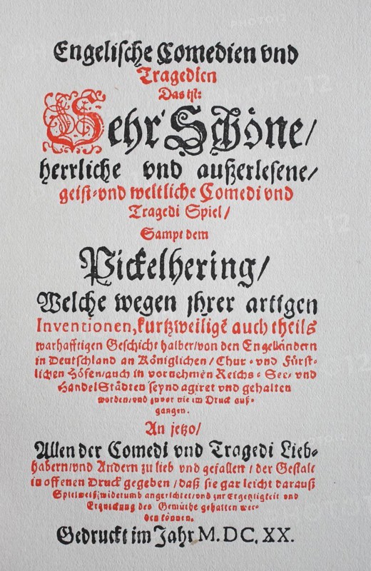 Title of the first collection of the English comedies and tragedies