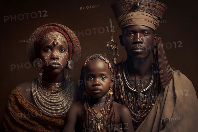 Family portrait from Dogon tribe