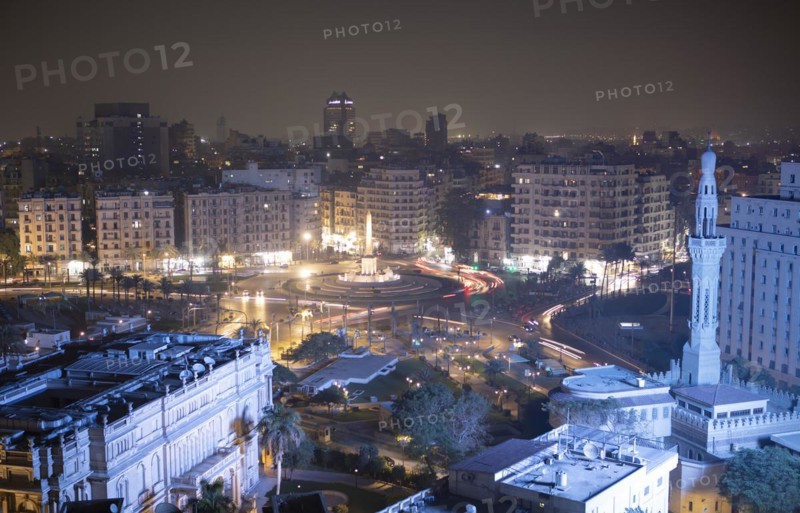Tahrir Square or Liberation Square by night