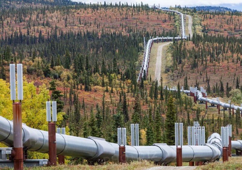 Alaska Pipeline on the Richardson Highway towards Valdez