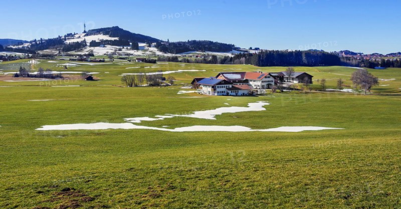 Apere meadows with farm