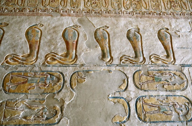 Rock drawing in the royal tomb 6 Ramses IX