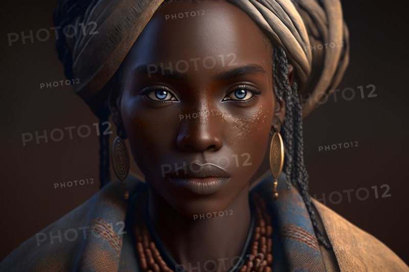 Portrait of woman from Dogon tribe