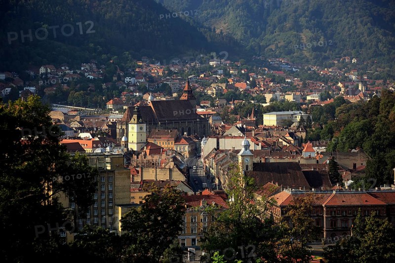 View of the city from Cetatuia Fortress on Dealul Cetatii Castle Hill