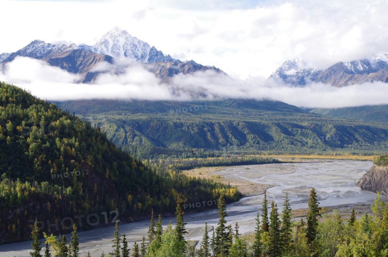 Riverbed of the Matanuska Glacier on Highway 1 near Palmer