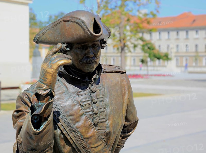 Bronze figure in the historic fortress of Alba Iulia