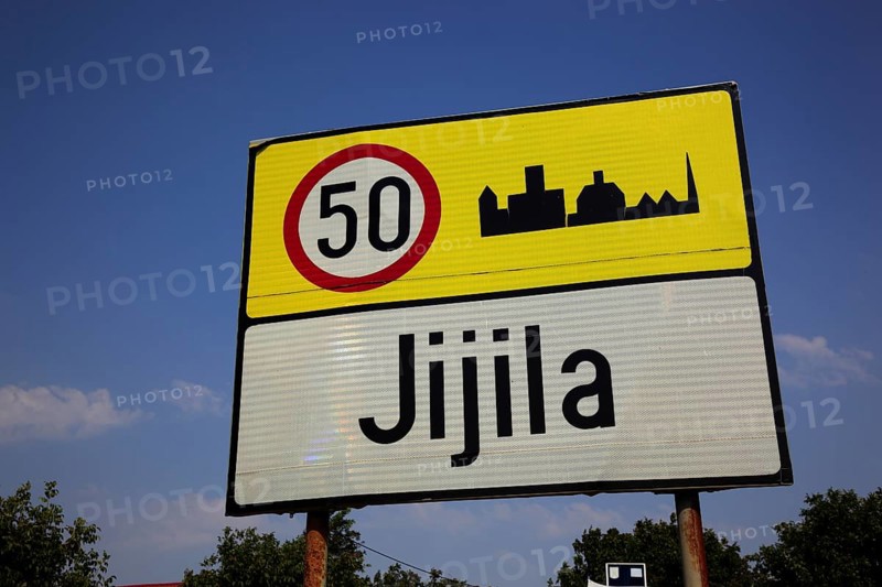 Place-name sign of Jijila near Tulcea