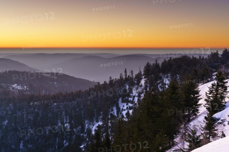 Morning atmosphere on the Hornisgrinde in winter