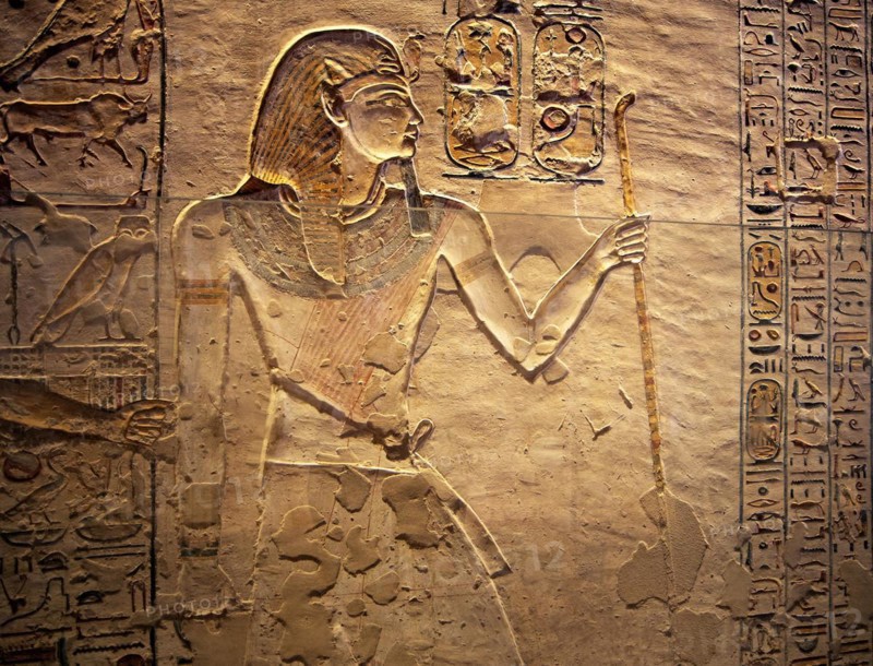 Rock drawing in the royal tomb of Ramses IX