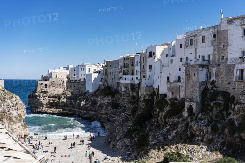 Bay and beach below the village on cliff