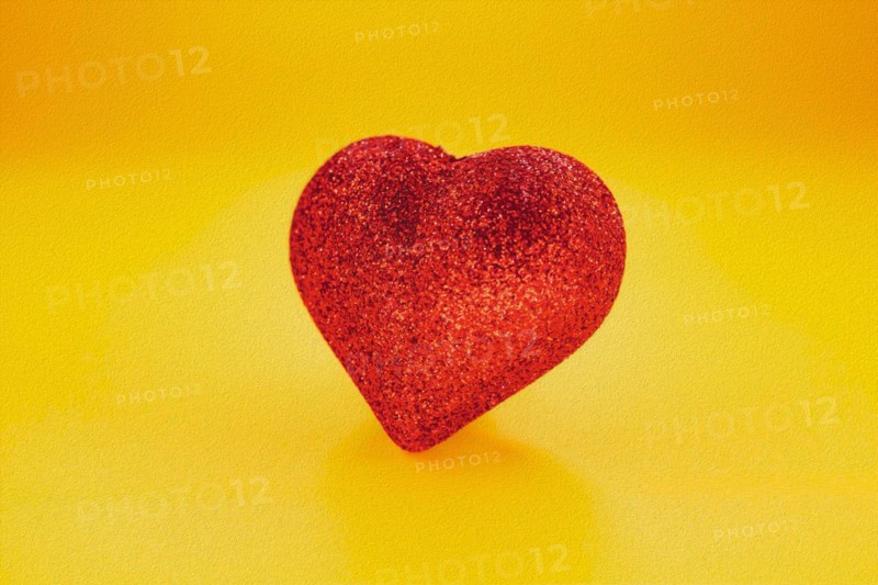 Concept of the postcard with heart shape