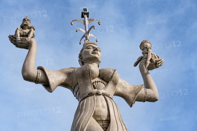 Imperia statue in the blue sky