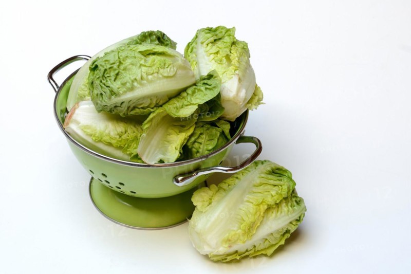 Baby Salad in Kitchen Strainer