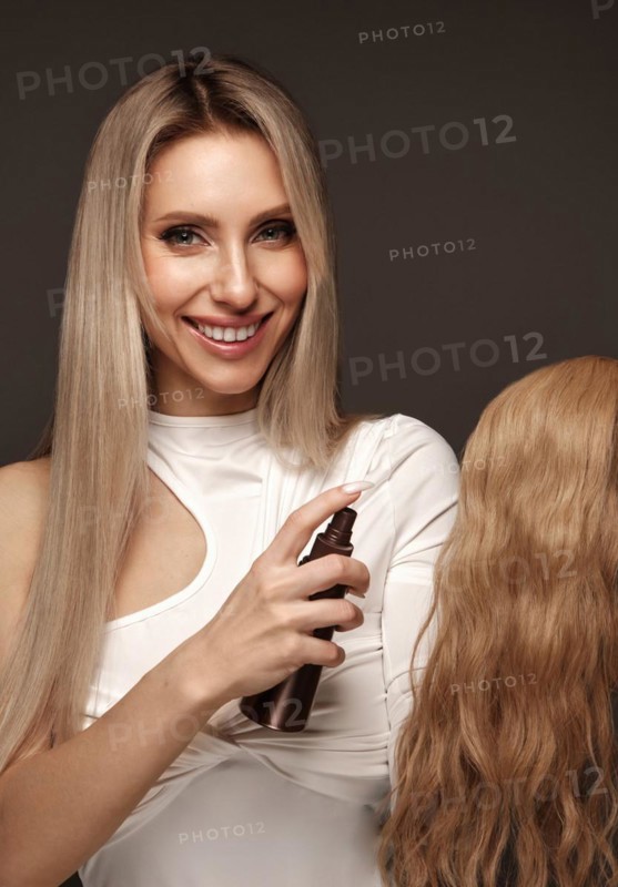 Beautiful blond girl with a perfectly hair