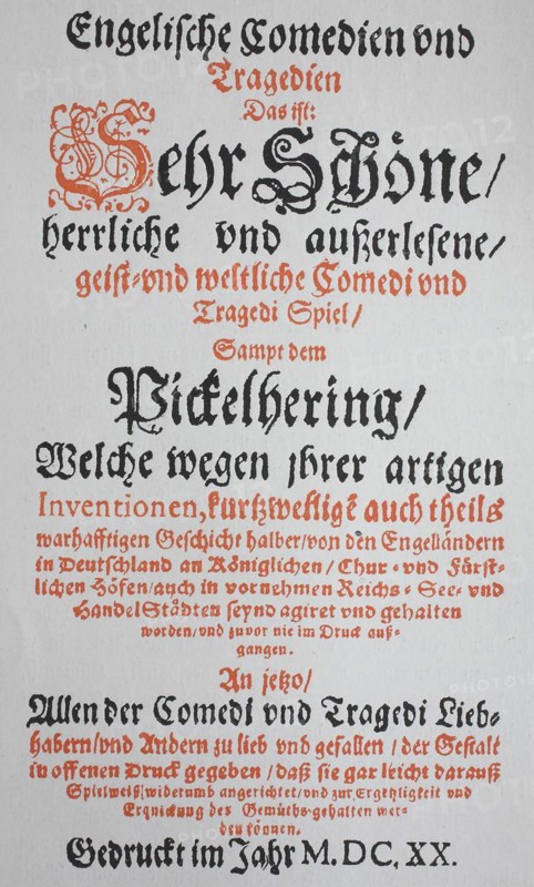 Facsimile of the title of the first collection