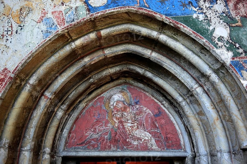 Frescoes on the exterior wall