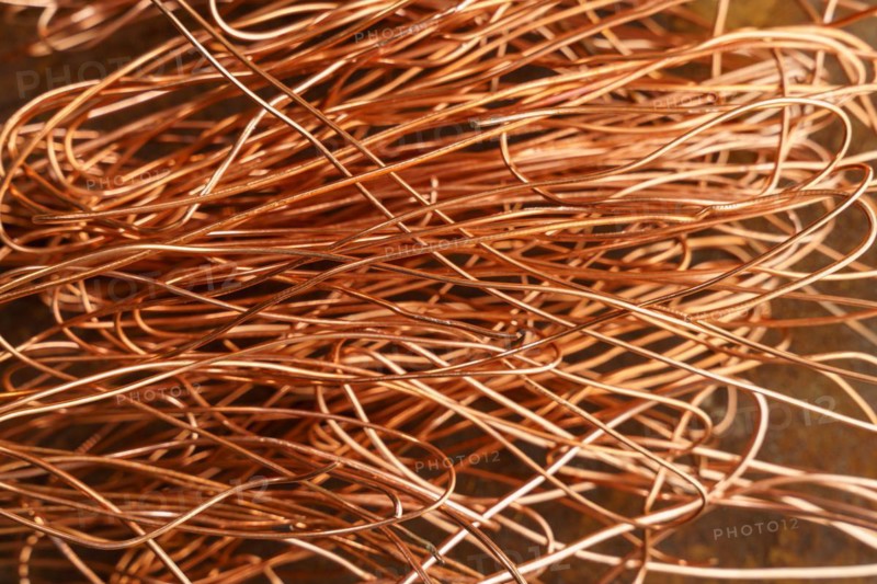Red metal copper wire scrap materials recycling of waste from manual wire tearing