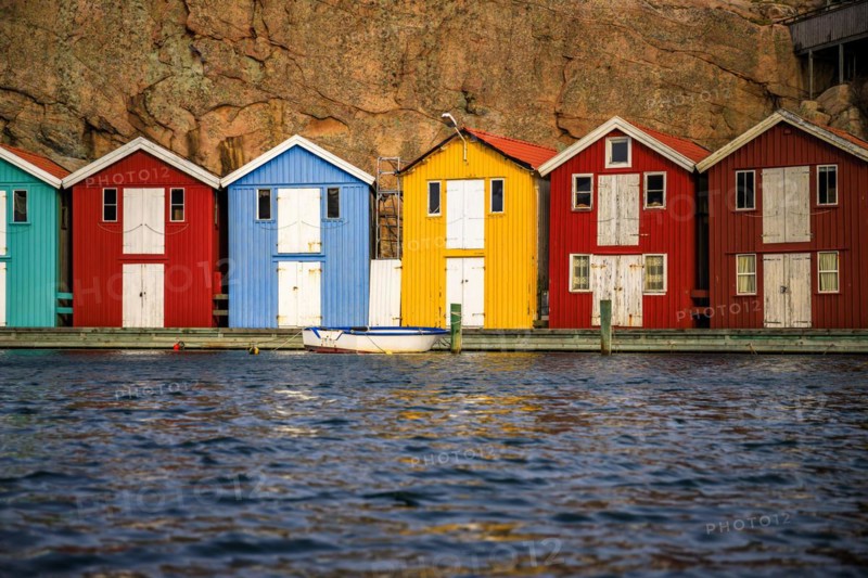 Small colourful fishermens houses