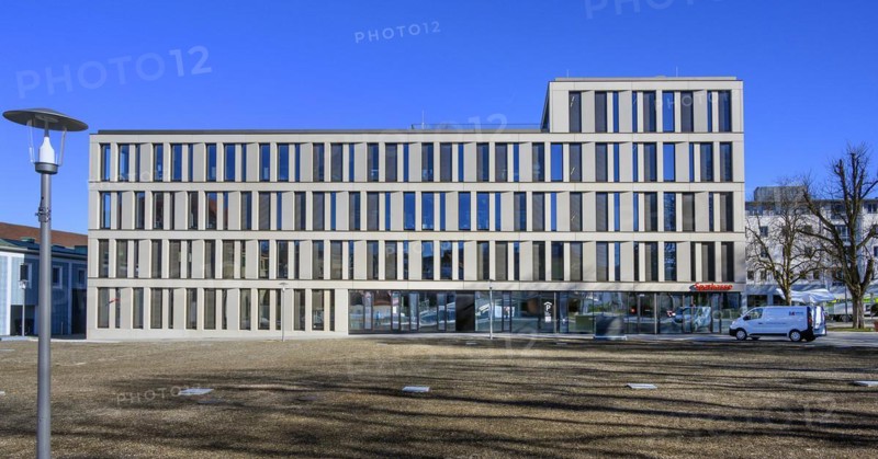 Unadorned concrete purpose-built building