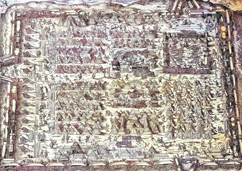 Military camp in the 16th century