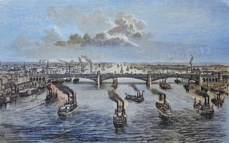 View of St. Louis in the state of Missouri